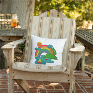 Coussin Voyage en bateau sous les nuages du soleil et l'ar