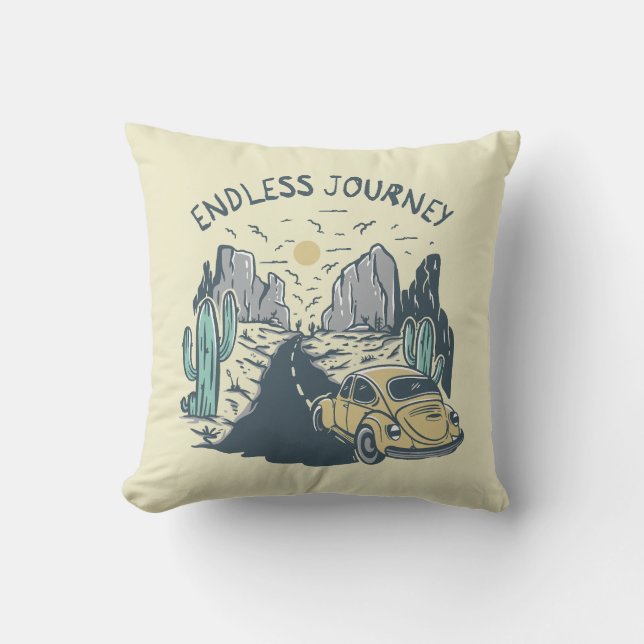 Coussin Voyage sans fin (Recto)