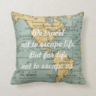 Coussin Voyagent le monde