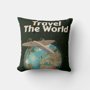 Coussin Voyagent le poster vintage de la science-fiction