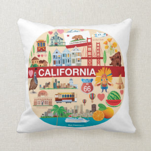 Coussin Voyages de la Californie