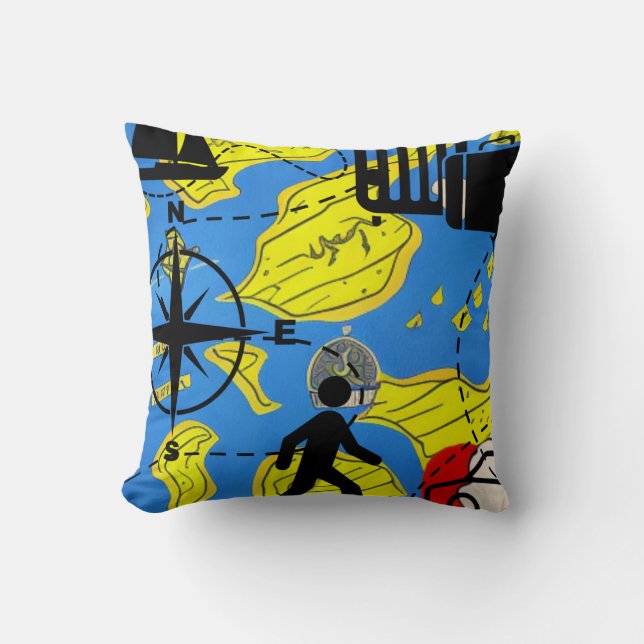 Coussin Voyageur mondial (Recto)