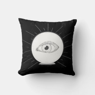 Coussin Voyante Œil de Voyant Boule de Cristal Ésotérique