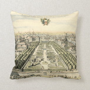 Coussin Vue aérienne de jardin formel par Éric Dahlbergh