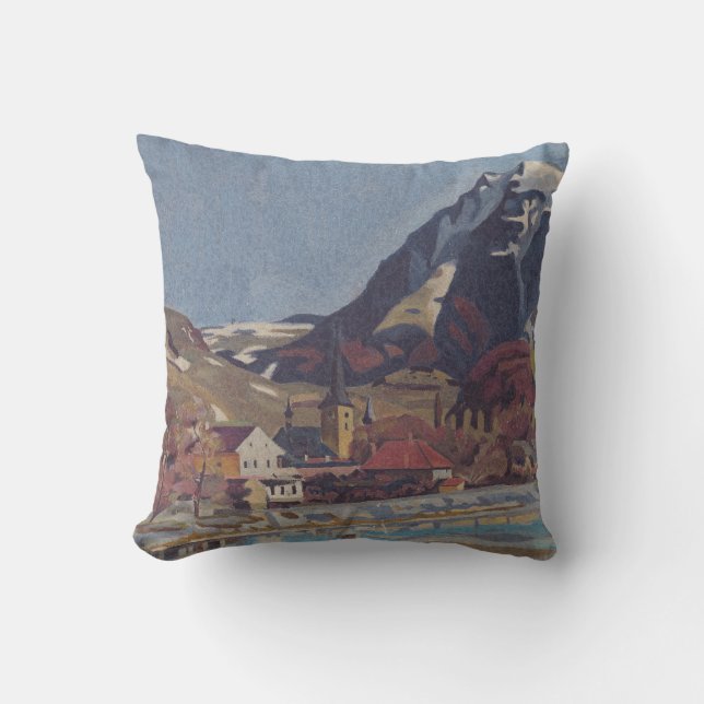 Coussin Vue de Dolný Kubín par Arnold Peter Weisz (Recto)