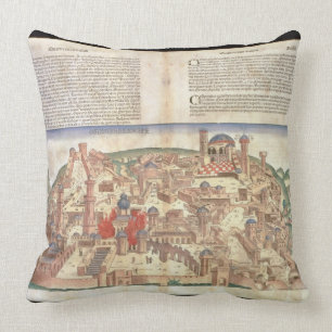 Coussin Vue de la ville de Jérusalem, de Nuremberg