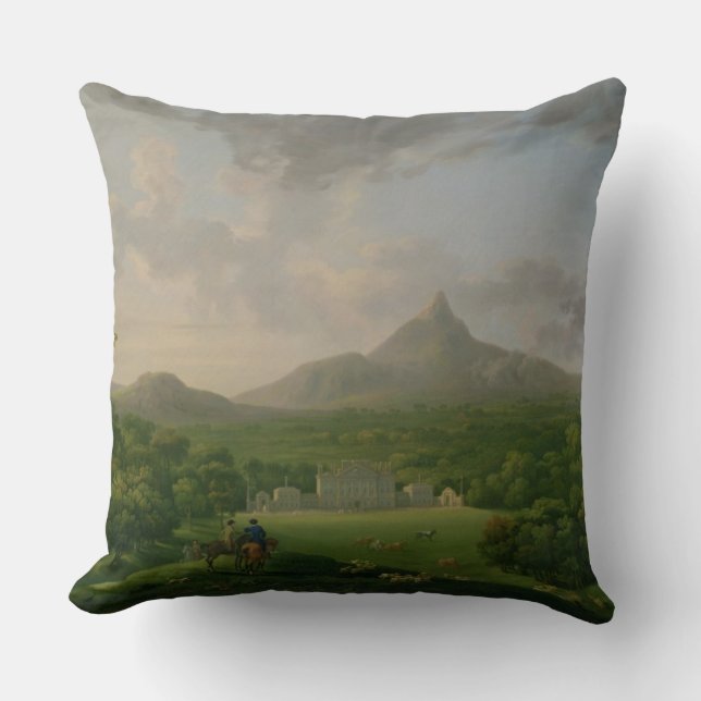 Coussin Vue de Powerscourt, comté Wicklow, c.1760-2 (huile (Recto)