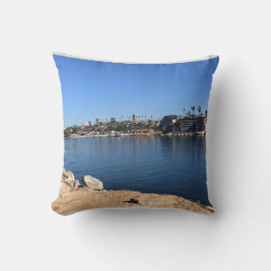 Coussin Vue depuis le Wedge, Newport Beach, Californie