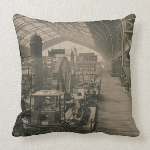 Coussin Vue intérieure du hall de machines, de "L'Album