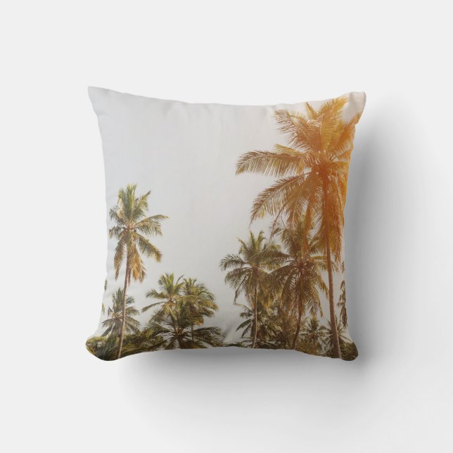 Coussin Vue Pittoresque sur la plage de Palm (Recto)