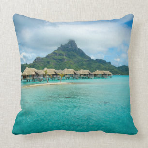 Coussin Vue sur le carreau d'île de Bora Bora