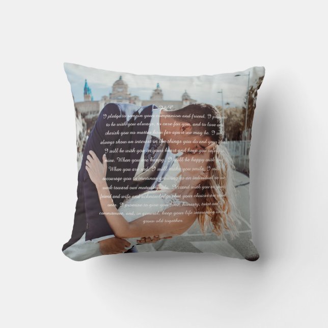 Coussin Vues mariage (Recto)