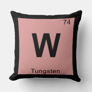 Coussin W - Chimie du tungstène Symbole du tableau périodi