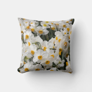 Coussin WA, vallée de Skagit, motif de jonquille