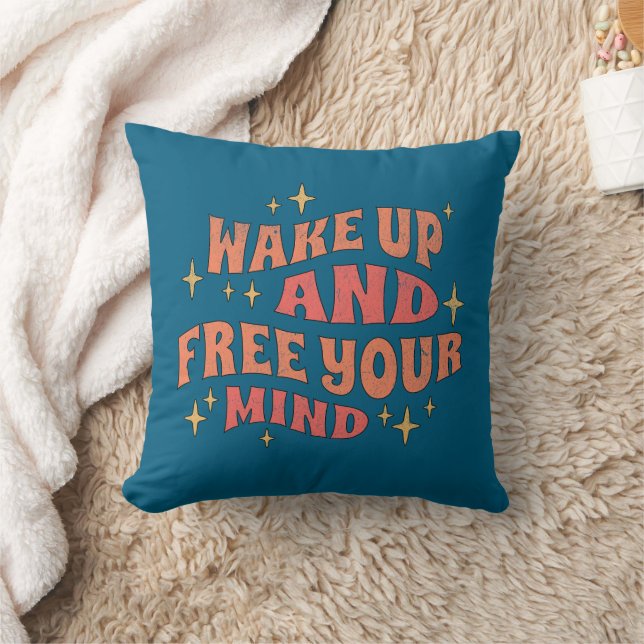 Coussin Wake Up and Free your Mind (Couverture)