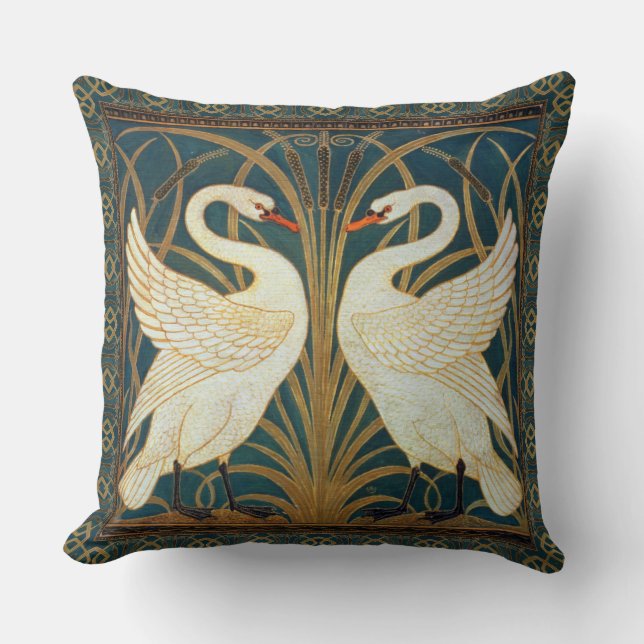 Coussin Walter Crane Swan (Recto)