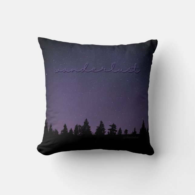 Coussin Wanderlust (ciel de nuit) (Recto)