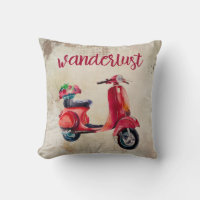 Wanderlust - Scooter aquarelle rouge | Vintage chi