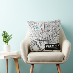 Coussin Washington, DC. Emplacement d'accueil Plan de vi