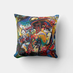 Coussin Wassily Kandinsky - Paysage urbain de Moscou - Art