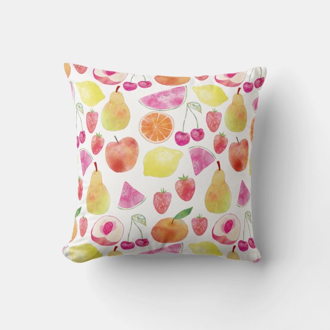 Coussin Watecolor Fruit Art (Recto)