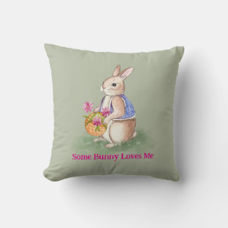 Coussin Watercolor Easter Bunny
