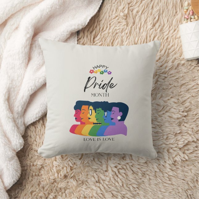 Coussin Watercolor LGBTQ FIDE Mois Party (Couverture)