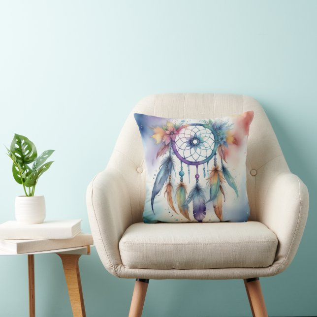 Coussin Watercolors dreamcatcher (Chaise)