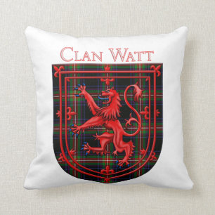 Coussin Watt Tartan Scottish Plaid Lion Rampant