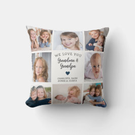 Coussin We Love You Grand-parents Photo Collage Modern