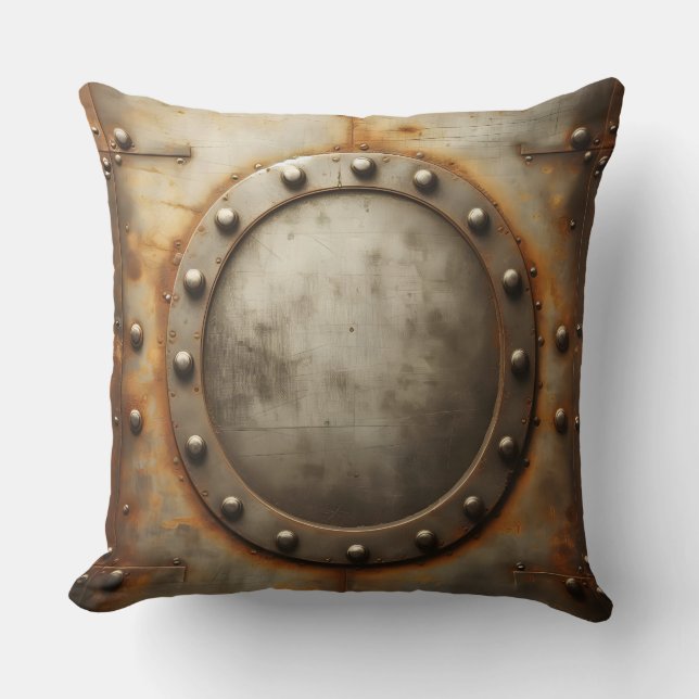 Coussin weathered steel, metal look  (Recto)