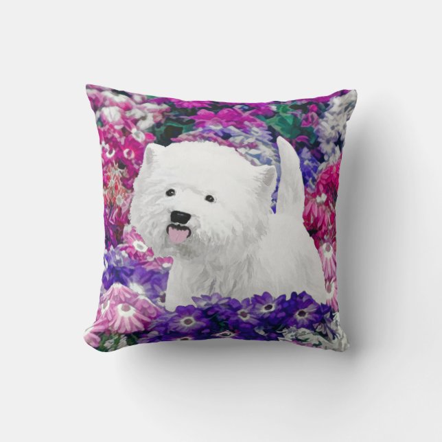 Coussin West Highland White Terrier Peinture Chien Art (Recto)