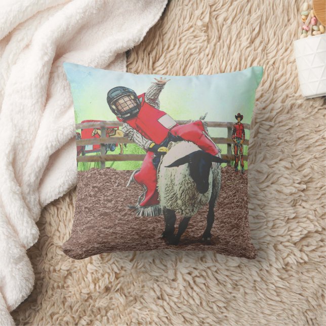 Coussin Western Rodeo Cowboy Cowgirl Mutton Buston (Couverture)