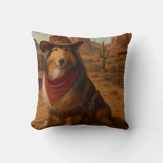 Coussin Western Sheltie (Recto)