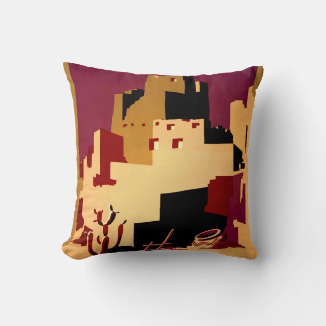 Coussin Western Southwest Pueblo WPA National (Recto)