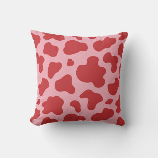 Coussin Western Valentines Day Cow Print Cowgirl Pink Red