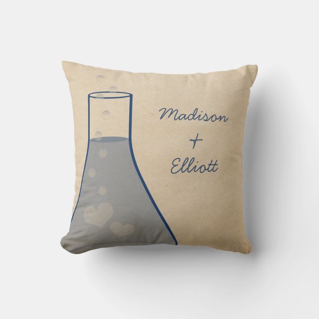 Coussin Whimsical Beaker, Bleu (Recto)