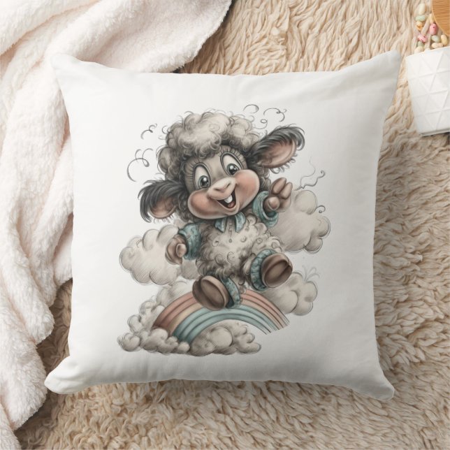 Coussin Whimsical Cute Sheep (Couverture)