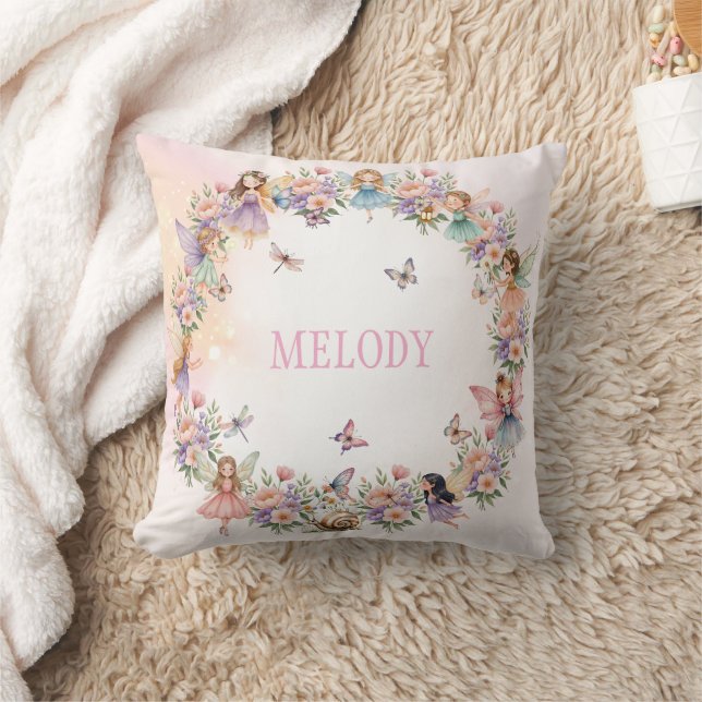 Coussin Whimsical fée jardin cadeau d'anniversaire (Couverture)