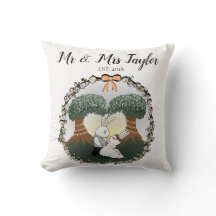 Whimsical Mr & Mrs Dancing Bunny Rabbit Mariage