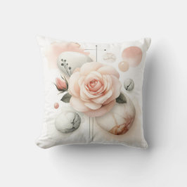 Coussin Whisper d'un Rose - Une élégance d'aquarelle rêvée
