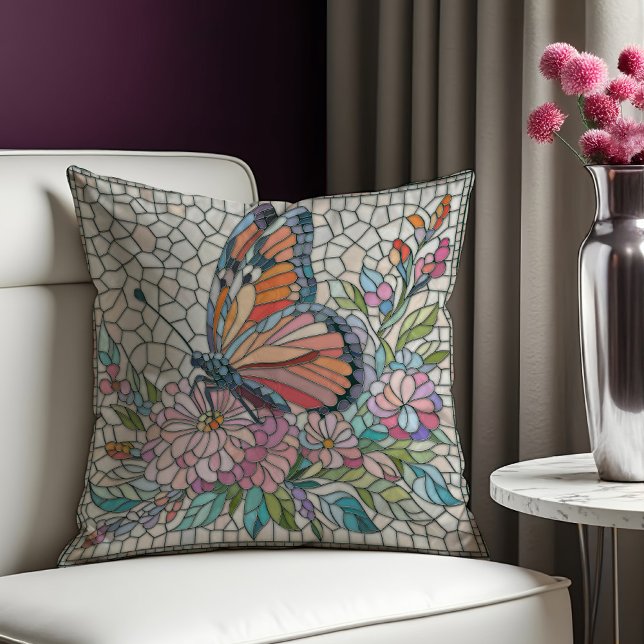 Coussin Whispers Des Blossoms - Art Mosaïque (Créateur téléchargé)