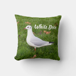 Coussin White Dove for bird and Pigeon lover cadeau