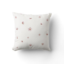 White Japanese Cherry Blossom Floral Pattern