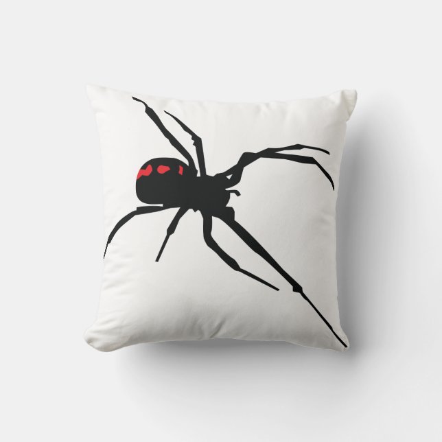 COUSSIN WHITE SPIDER FRONT/BLACK WEB BACK PILLOW (Recto)