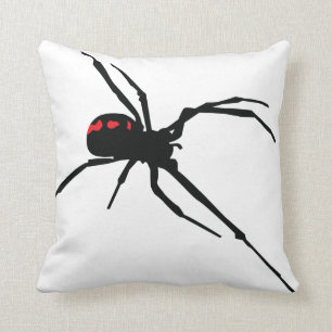 COUSSIN WHITE SPIDER FRONT/BLACK WEB BACK PILLOW