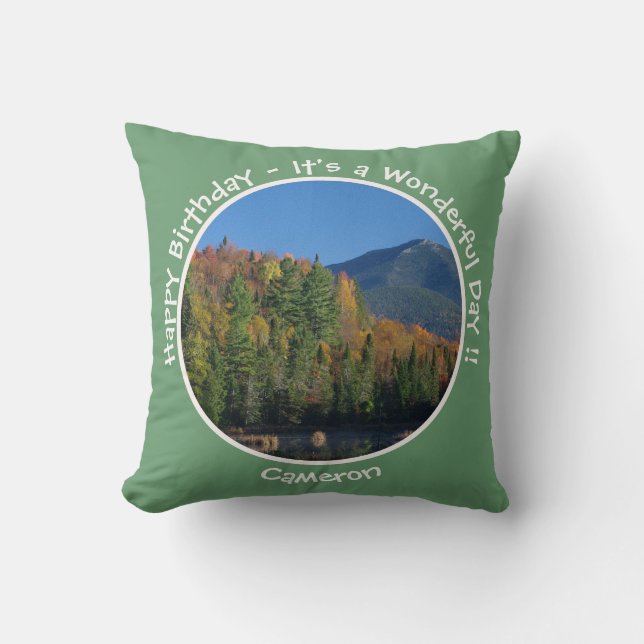 Coussin Whiteface Mountain, Adirondack Articles de fête d' (Recto)