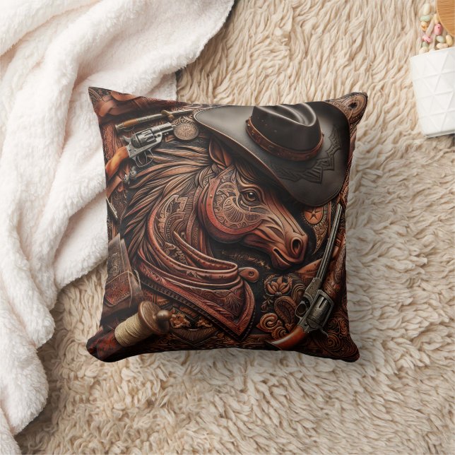 Coussin Wild West Still Life : Cowboy Casquette, Gun et pl (Couverture)