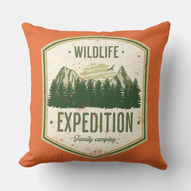Coussin WildLife Expédition Extérieur Vacances été Famille (Recto)