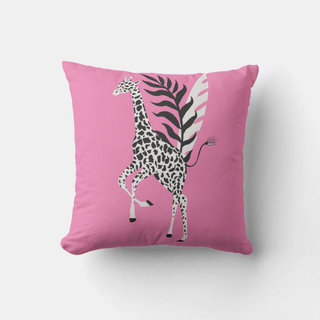 Coussin wildlife friendship - Orang Giraffe cushion (Recto)